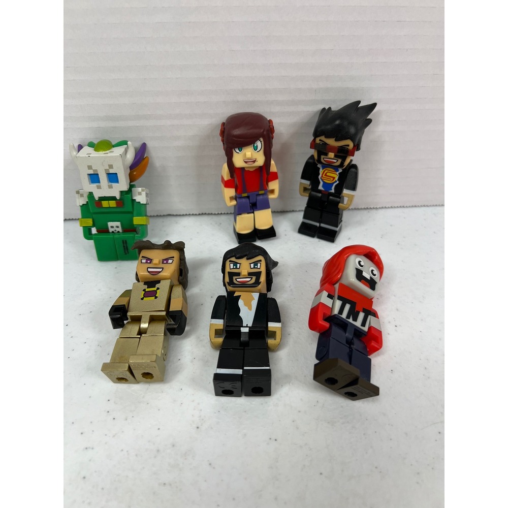 Tube Heroes Gaming Action Figure Lot SkyDoesMinecraft CaptainSparklez 6pc Set